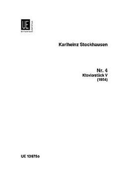 Karlheinz Stockhausen Notenblätter Klavierstück 5