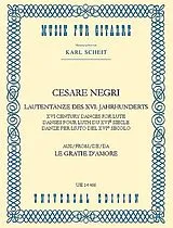 Cesare Negri Notenblätter Lautentänze des 18. Jahrhunderts aus`Le gratie damore´