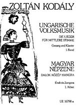 Zoltan Kodaly Notenblätter Ungarische Volksmusik Band 1