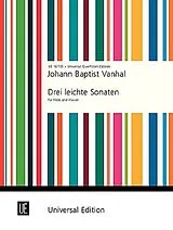Johann Baptist (Krtitel) Vanhal Notenblätter 3 leichte Sonaten für