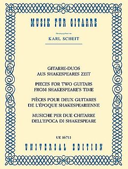 diverse Notenblätter Gitarre-Duos aus Shakespeares Zeit