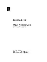 Luciano Berio Notenblätter Opus Number Zoo