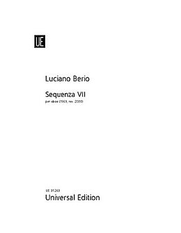 Luciano Berio Notenblätter Sequenza 7