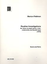 Morton Feldman Notenblätter Routine investigations for oboe