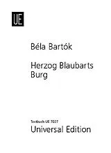 Béla Bartók Notenblätter Herzog Blaubarts Burg