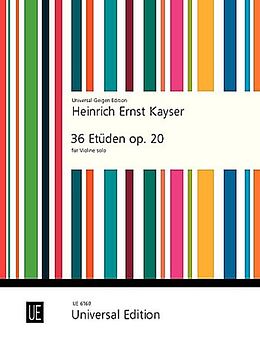 Heinrich Ernst Kayser Notenblätter 36 Etüden op.20