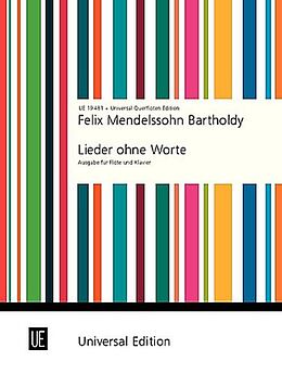 Felix Mendelssohn-Bartholdy Notenblätter Lieder ohne Worte