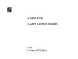 Luciano Berio Notenblätter Canzoni popolari für Singstimme