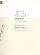 Georg Friedrich Händel Notenblätter Sonate g-Moll HWV360 und