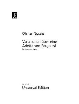 Otmar Nussio Notenblätter Variationen über eine Arietta von Pergolesi