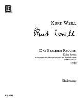 Kurt Weill Notenblätter Das Berliner Requiem (1928)