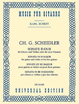 Christian Gottlieb Scheidler Notenblätter Sonate D-Dur