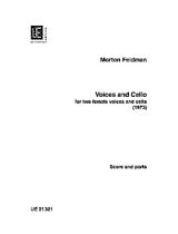 Morton Feldman Notenblätter Voices and cello für 2 Frauenstimmen