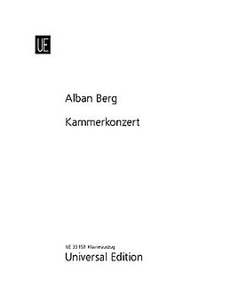 Alban Berg Notenblätter Kammerkonzert für Klavier, Violine
