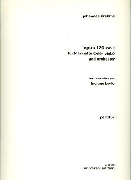 Johannes Brahms Notenblätter Opus 120 Nr. 1