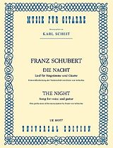 Franz Schubert Notenblätter Die Nacht Lied für eine Singstimme