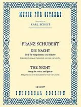 Franz Schubert Notenblätter Die Nacht Lied für eine Singstimme