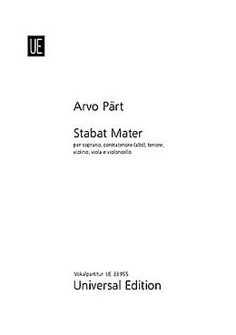 Arvo Pärt Notenblätter Stabat Mater per soprano, contratenore