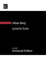 Alban Berg Notenblätter Lyrische Suite für Streichquartett
