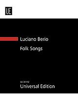Luciano Berio Notenblätter Folk Songs