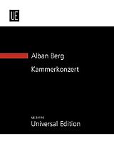 Alban Berg Notenblätter Kammerkonzert für Klavier, Violine