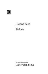 Luciano Berio Notenblätter Sinfonia für 8 Stimmen und Orchester