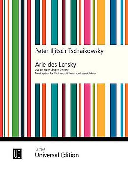 Peter Iljitsch Tschaikowsky Notenblätter Arie des Lensky