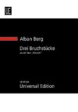Alban Berg Notenblätter 3 Bruchstücke aus der Oper Wozzeck für