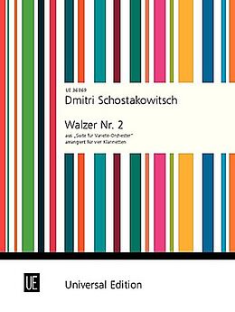 Dimitri Schostakowitsch Notenblätter Walzer Nr.2 für 4 Klarinetten
