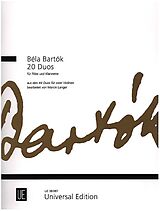 Béla Bartók Notenblätter 20 Duos