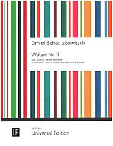 Dimitri Schostakowitsch Notenblätter Walzer Nr.2 aus Suite für Varieté-Orchester