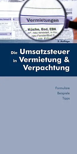 E-Book (pdf) Die Umsatzsteuer in Vermietung und Verpachtung von Edith Huber-Wurzinger