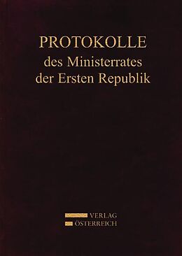 Fester Einband Protokolle des Ministerrates der Ersten Republik IX, Kabinett Dr. Kurt Schuschnigg von 