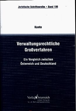 Kartonierter Einband Verwaltungsrechtliche Grossverfahren von Bernd Kante