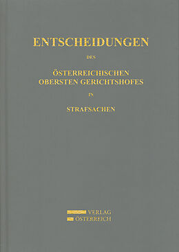 Fester Einband Entscheidungen des Österreichischen Obersten Gerichtshofes in Strafsachen / Jahrgang 2006 von 