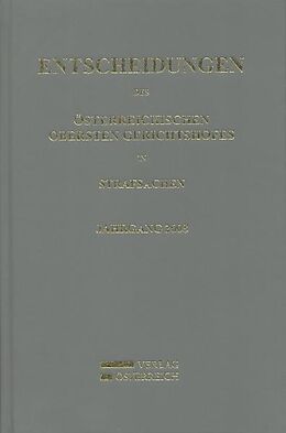 Fester Einband Entscheidungen des Österreichischen Obersten Gerichtshofes in Strafsachen von 