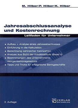 Kartonierter Einband Jahresabschlussanalyse und Kostenrechnung von Markus Hilber, Paul Hilber, Klaus Hilber
