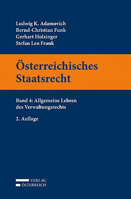 Kartonierter Einband Österreichisches Staatsrecht von Ludwig K. Adamovich, Bernd-Christian Funk, Gerhart Holzinger