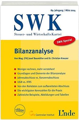 Kartonierter Einband SWK-Spezial Bilanzanalyse von Josef Baumüller, Christian Kreuzer
