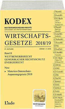Kartonierter Einband KODEX Wirtschaftsgesetze Band II 2018/19 von Georg Konetzky