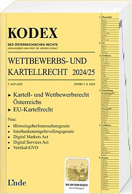 Kartonierter Einband KODEX Wettbewerbs- und Kartellrecht 2024/25 von Marcus Becka