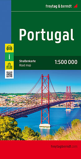 (Land)Karte Portugal, Straßenkarte 1:500.000, freytag &amp; berndt von 