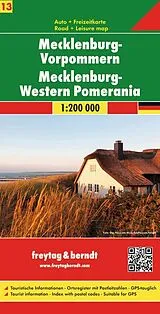 (Land)Karte freytag & berndt Straßenkarte Mecklenburg-Vorpommern 1:200.000 von 