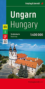 Carte (de géographie) Ungarn, Autokarte 1:400.000, freytag &amp; berndt. Magyarország. Hongarije. Hungary. Hongrie. Ungheria de 