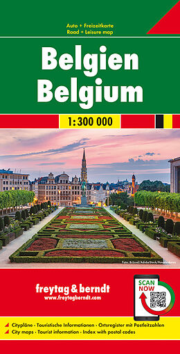 (Land)Karte Belgien, Autokarte 1:300.000 von 