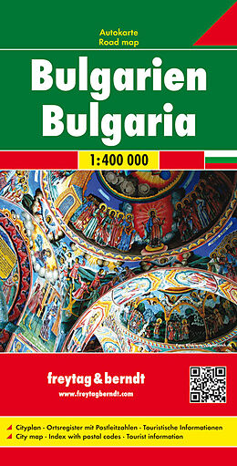gefaltete (Land)Karte Bulgarien, Autokarte 1:400.000 von 