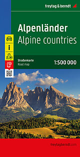 (Land)Karte Alpenländer, Straßenkarte 1:500.000, freytag &amp; berndt. The Alps / Les Alpes / Alpi / Los Alpes von 