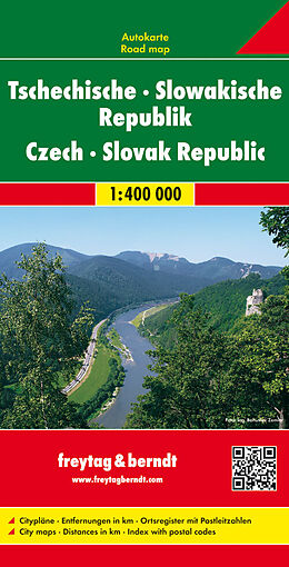 (Land)Karte Tschechische - Slowakische Republik, Autokarte 1:400.000 von 