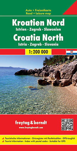 (Land)Karte Freytag &amp; Berndt Autokarte Kroatien Nord. Hrvatska sjever. Kroatie Noord von 