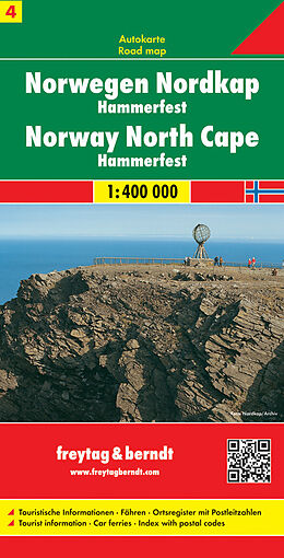 (Land)Karte Norwegen Nordkap - Hammerfest, Autokarte 1:400.000 von 